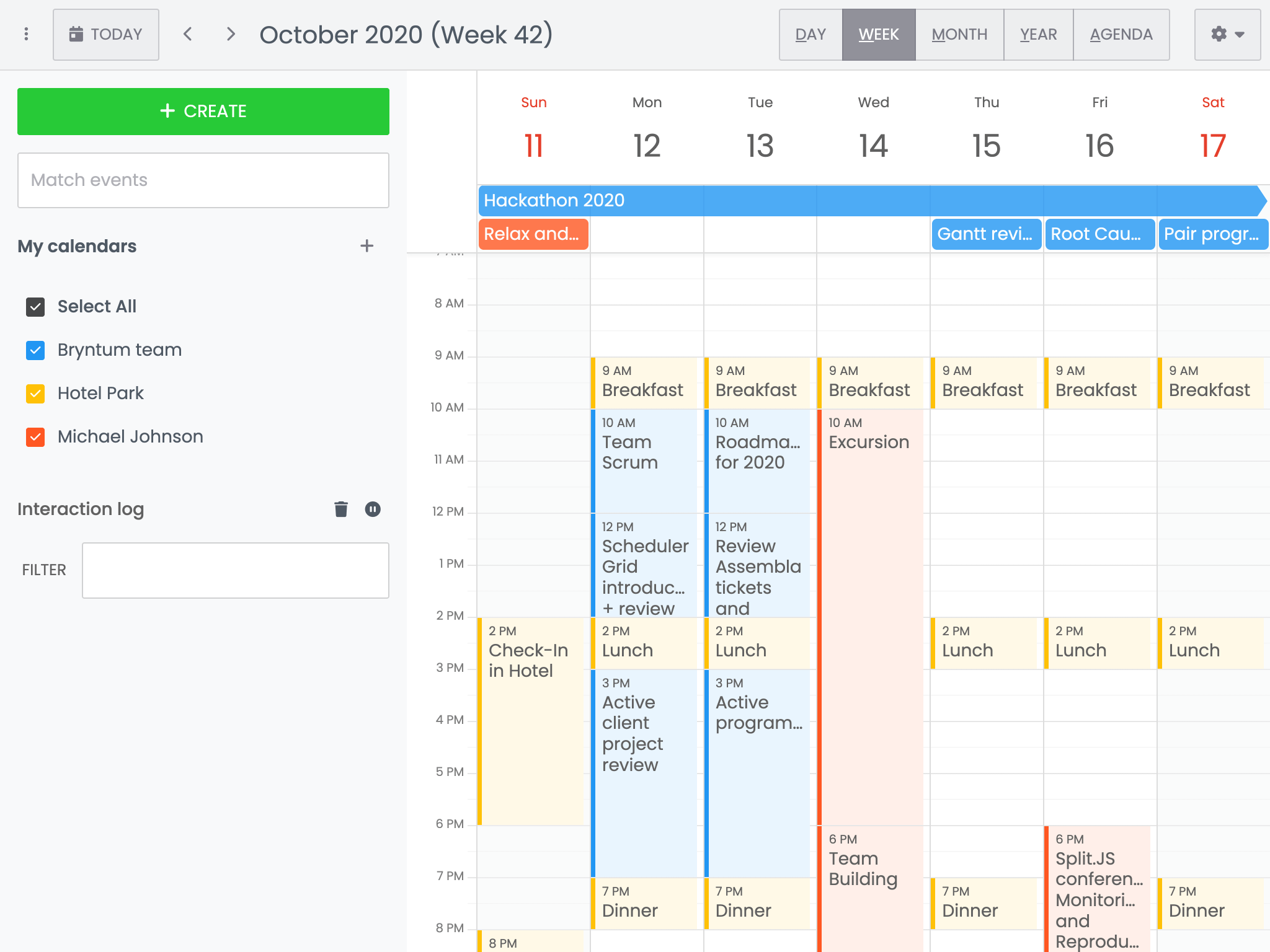 Bryntum Calendar Sidebar customization demo
