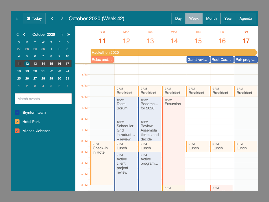Custom theme - This demo has a custom theme, to showcase how you can create your own. Check the resources/ folder to see how it is done