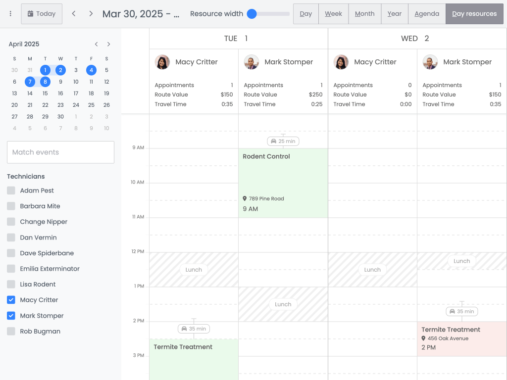 Showing non-consecutive dates - This example shows how to show only certain dates in the Calendar