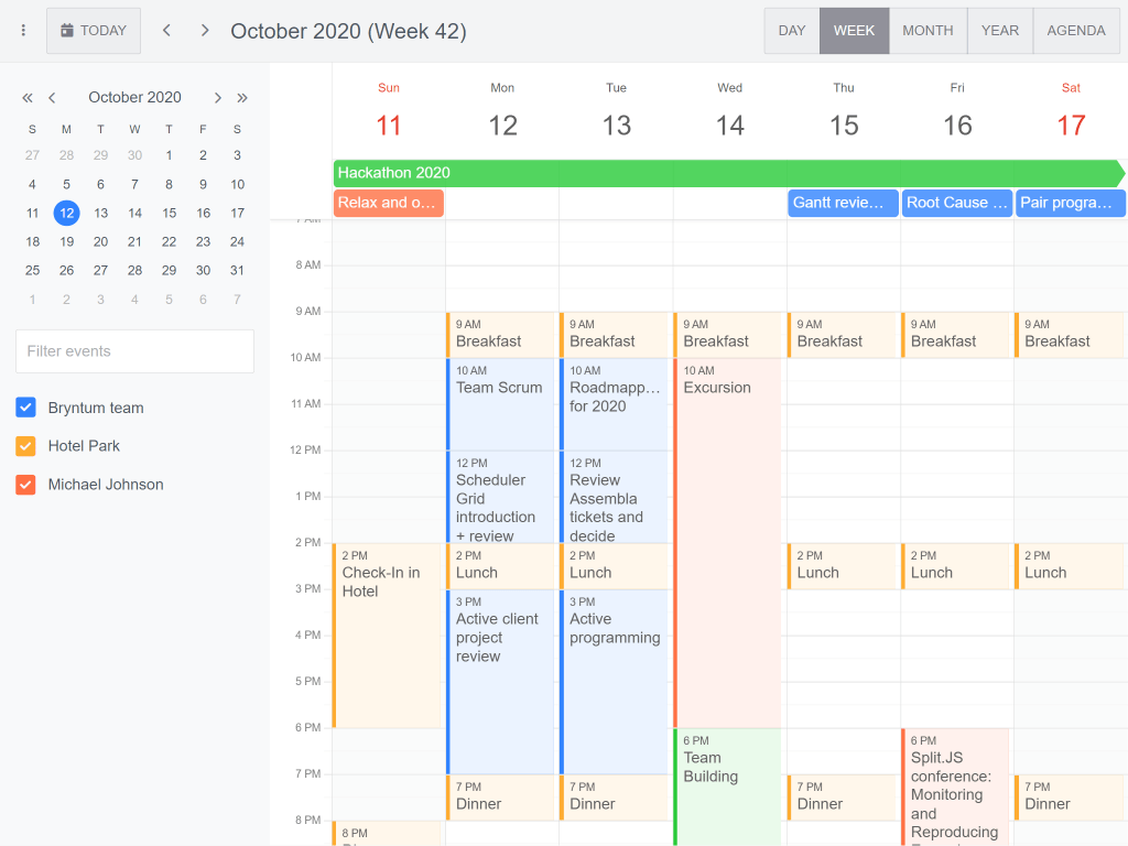 Custom build using WebPack and thin bundles - This very basic demo shows how to use Calendar and webpack to do a custom build from our thin packages