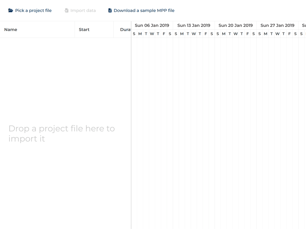 Import MS Project & Primavera P6 files