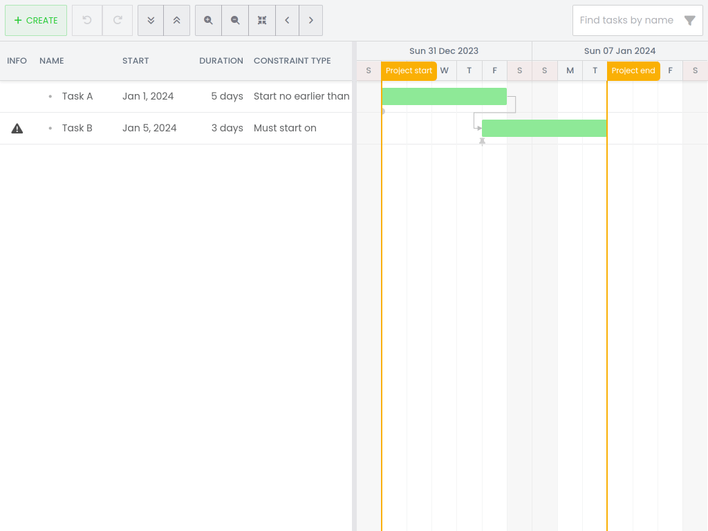 Postponed conflicts and custom constraints logic demo - Shows an option to postpone resolution of certain scheduling conflicts and how to use custom constraints logic