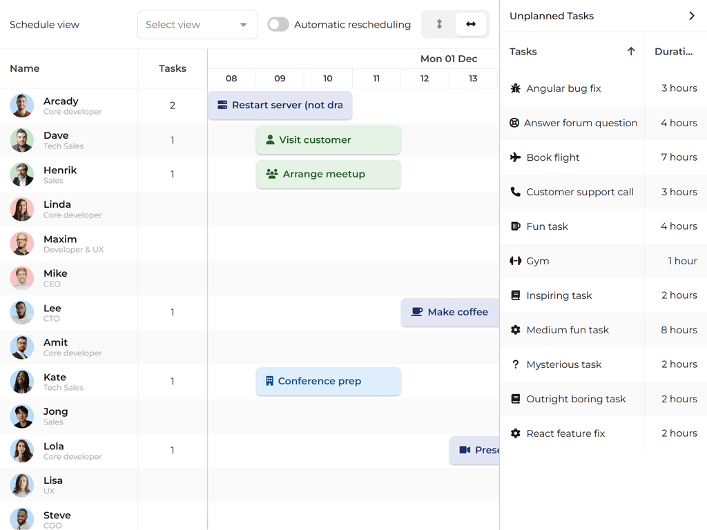Drag drop from a grid