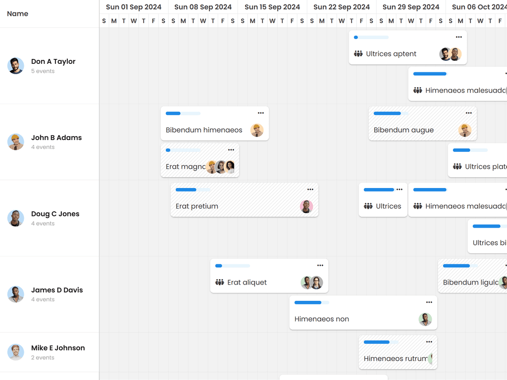 Event rendering demo