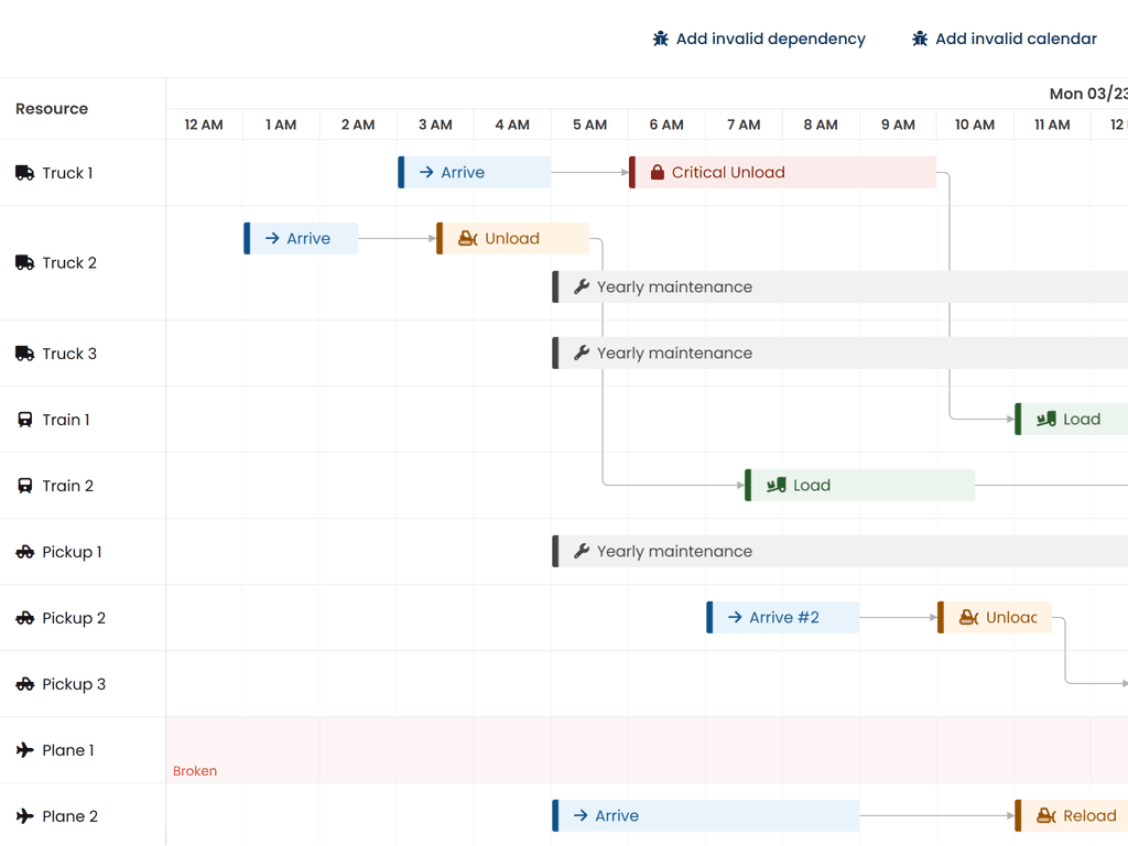 Scheduling conflict resolution popup