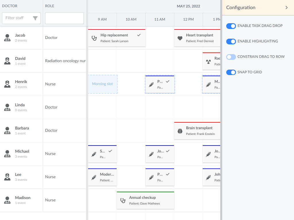 Highlighting Event Calendars - Help end users understand the scheduling logic by visualizing event calendars