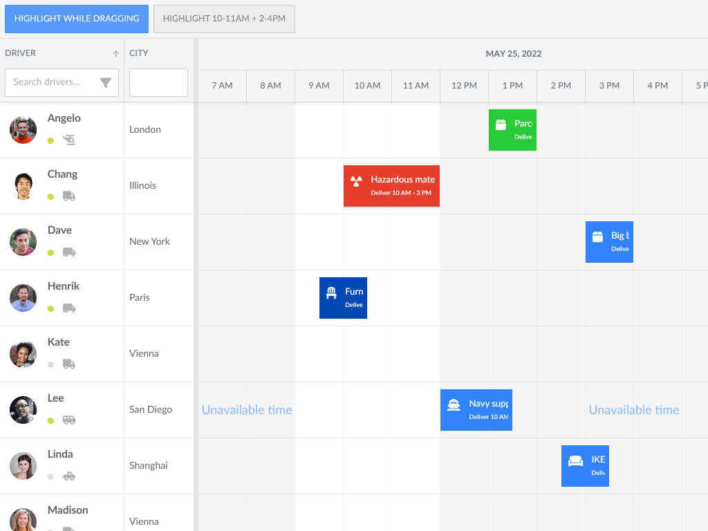 Highlighting time spans - Help end users understand the scheduling rules by visualizing the event scheduling boundaries