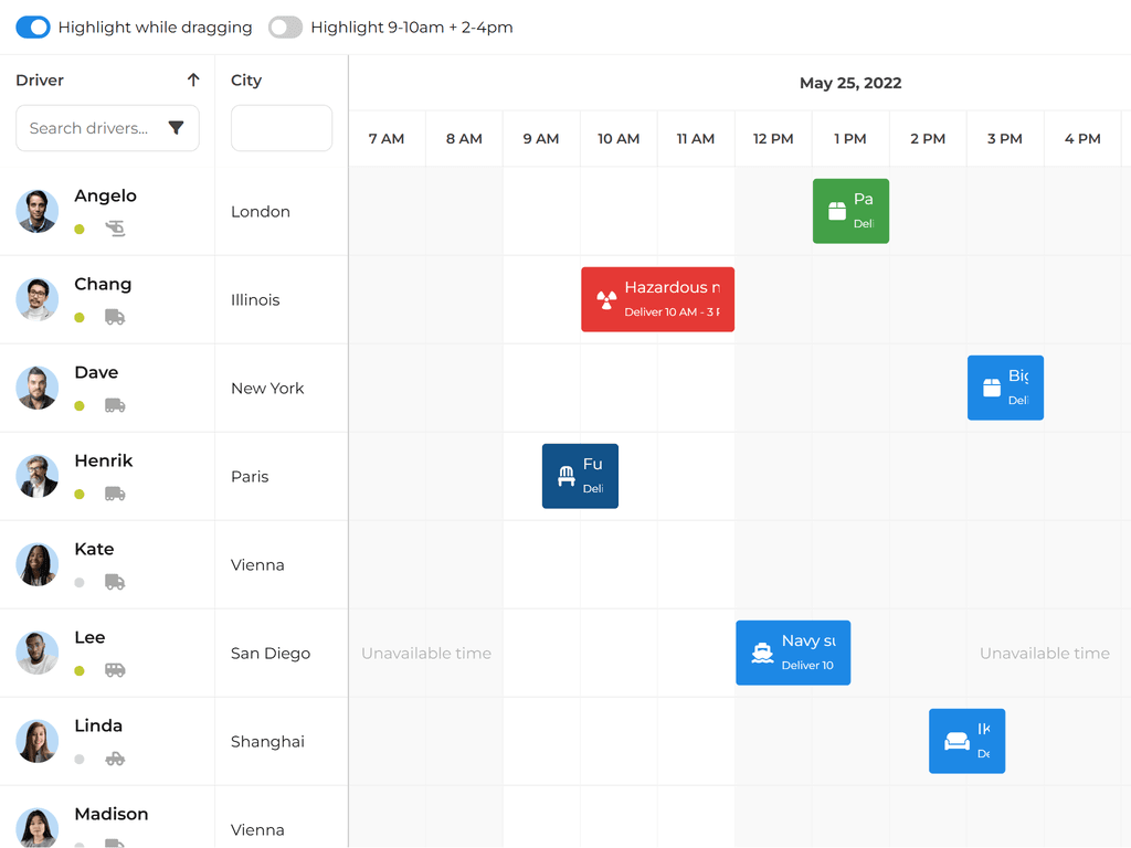 Highlight time spans