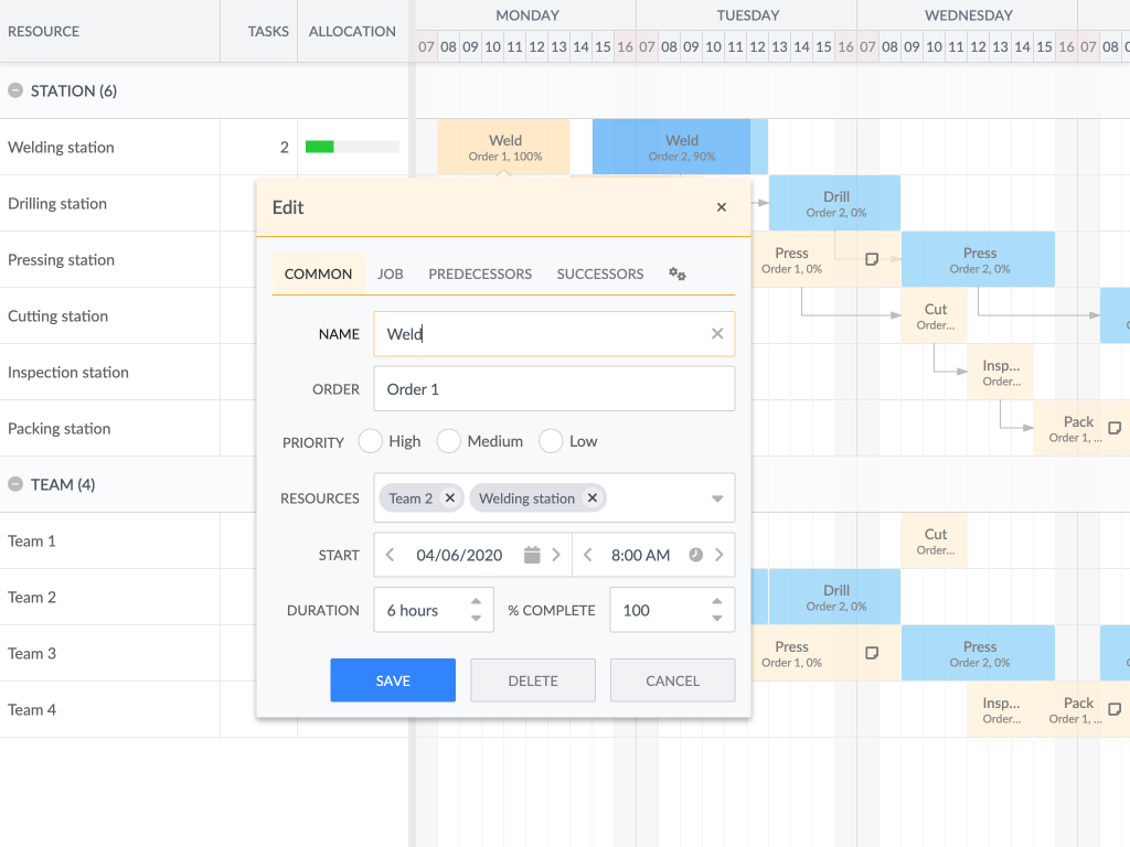 Pro TaskEditor demo - Scheduler Pro with task editor customizations