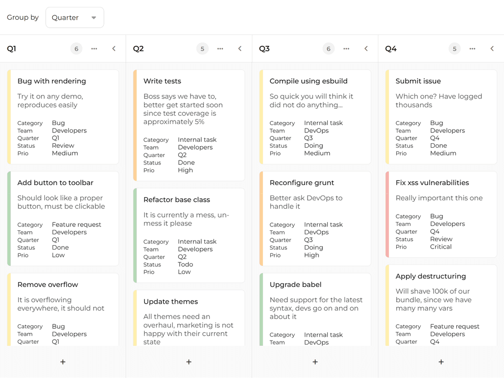 Auto generate columns