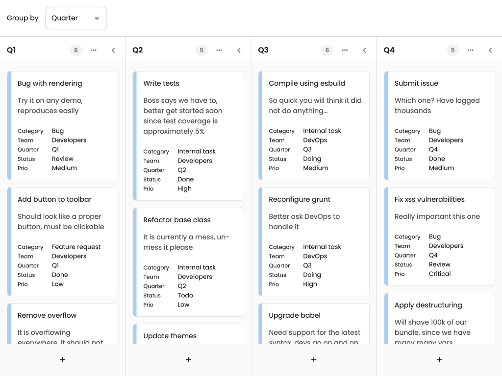 Auto generate columns