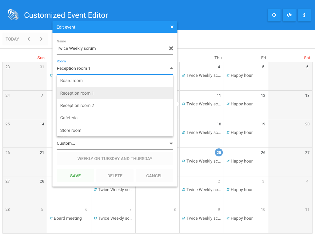 Calendar A modern high performance calendar web component Bryntum